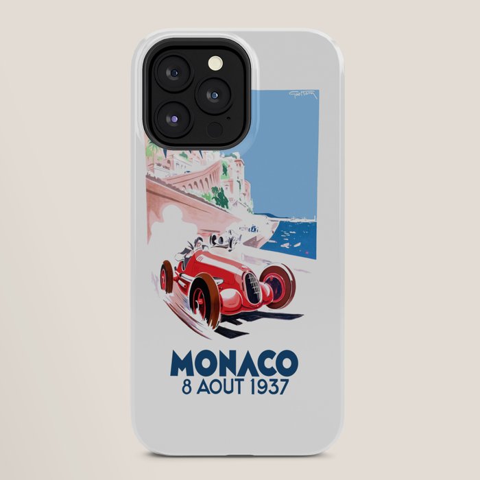1937 MONACO Grand Prix Racing Poster iPhone Case