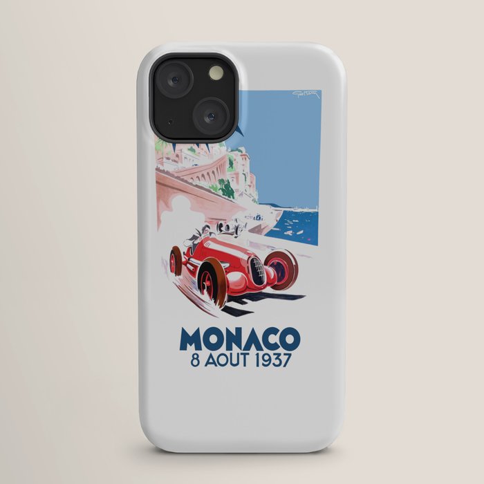 1937 MONACO Grand Prix Racing Poster iPhone Case