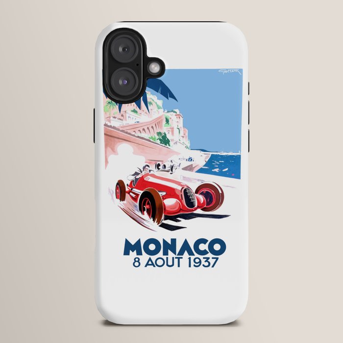 1937 MONACO Grand Prix Racing Poster iPhone Case