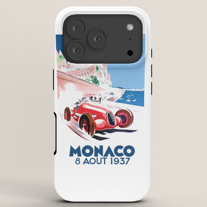 1937 MONACO Grand Prix Racing Poster iPhone Case
