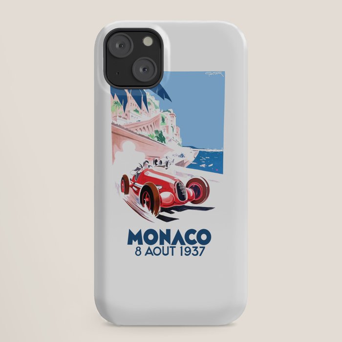 1937 MONACO Grand Prix Racing Poster iPhone Case