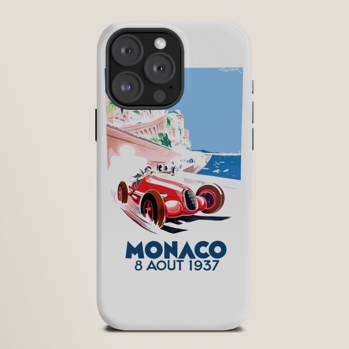 1937 MONACO Grand Prix Racing Poster iPhone Case