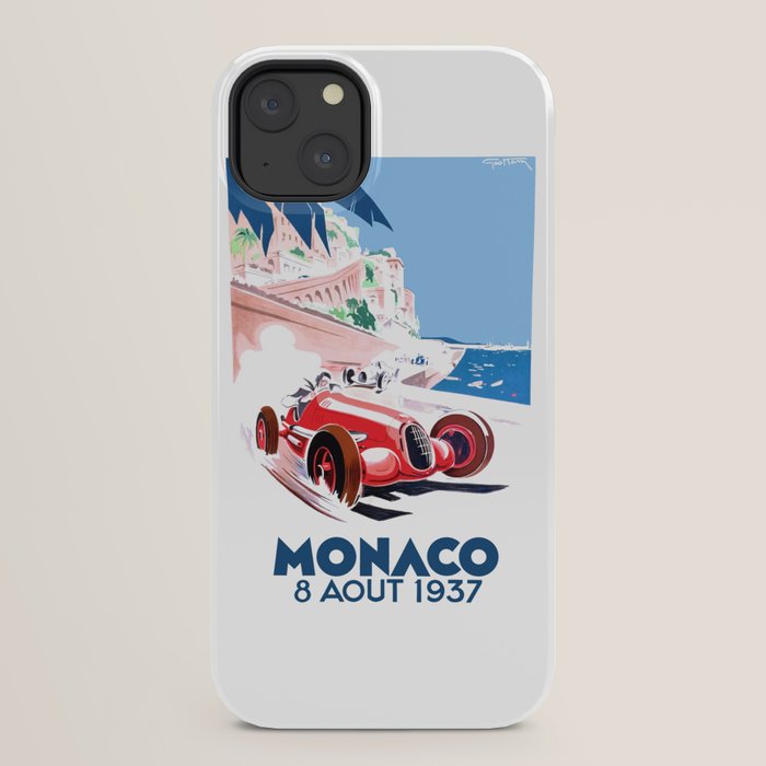 1937 MONACO Grand Prix Racing Poster iPhone Case