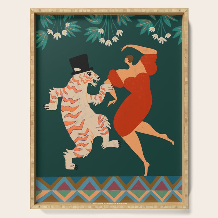 A Date With The Wild Cat  Serving Tray