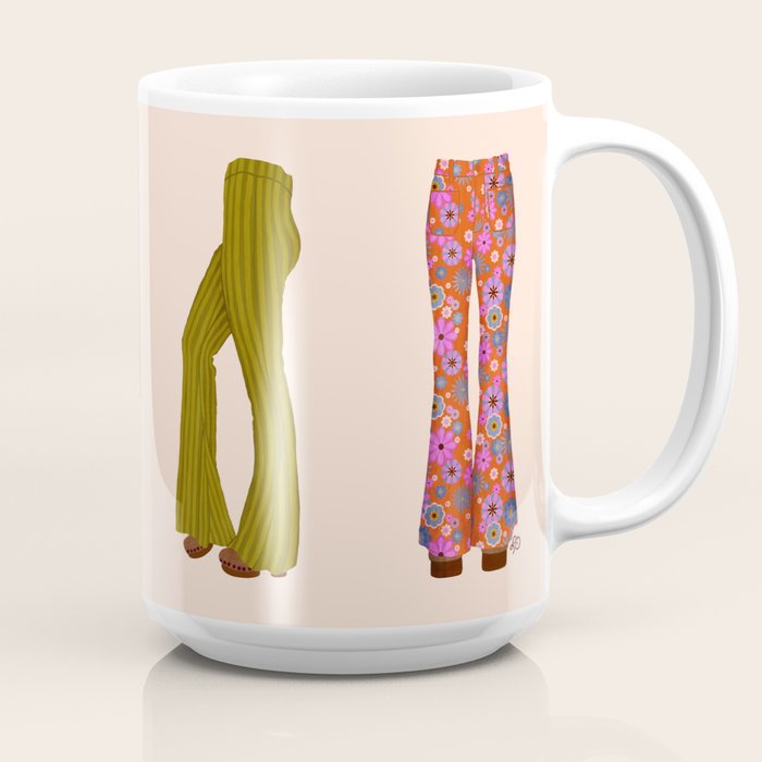 1970s Bellbottom Bliss Retro Fashion Coffee Mug