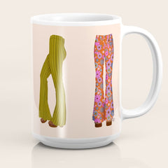 1970s Bellbottom Bliss Retro Fashion Coffee Mug