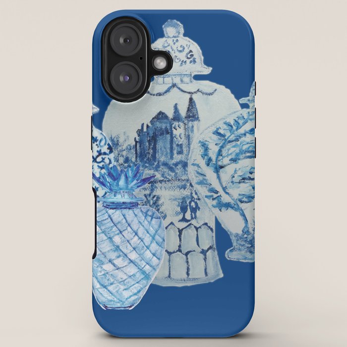 4 Four 4 Blue and White Ginger Jars  iPhone Case