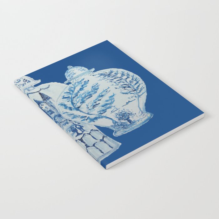 4 Four 4 Blue and White Ginger Jars  Notebook