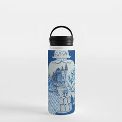 4 Four 4 Blue and White Ginger Jars  Water Bottle