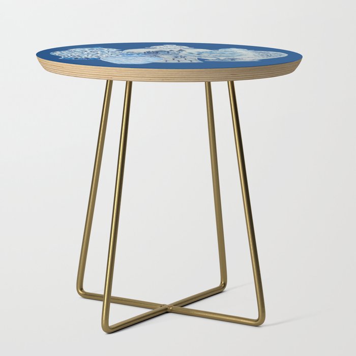4 Four 4 Blue and White Ginger Jars  Side Table