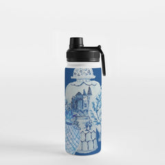 4 Four 4 Blue and White Ginger Jars  Water Bottle