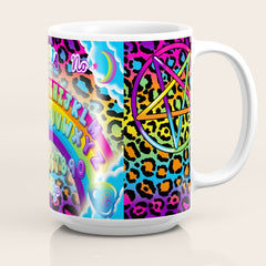 1997 Neon Rainbow Spirit Board Coffee Mug