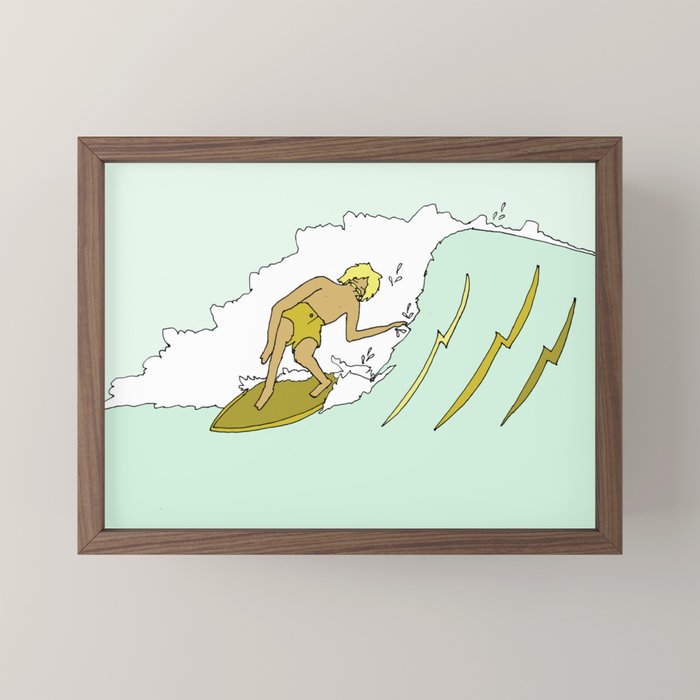 70s outer banks surf // retro surf by surfy birdy Mini Art Print