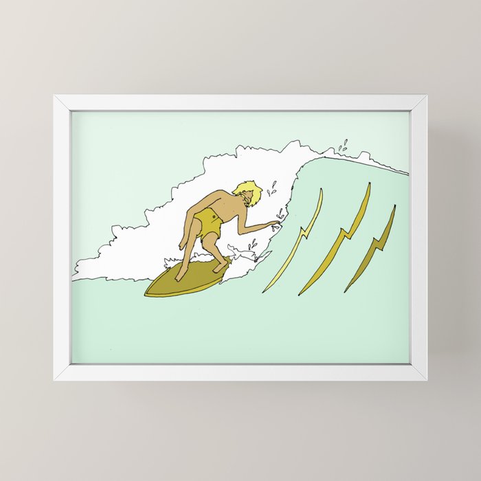 70s outer banks surf // retro surf by surfy birdy Mini Art Print