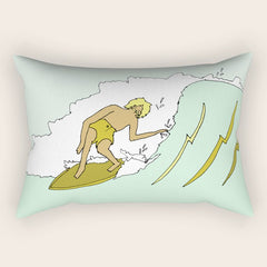 70s outer banks surf // retro surf by surfy birdy Rectangular Pillow