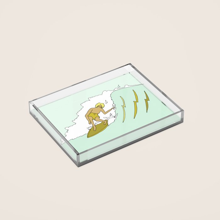 70s outer banks surf // retro surf by surfy birdy Acrylic Tray