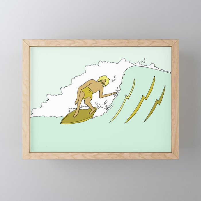 70s outer banks surf // retro surf by surfy birdy Mini Art Print