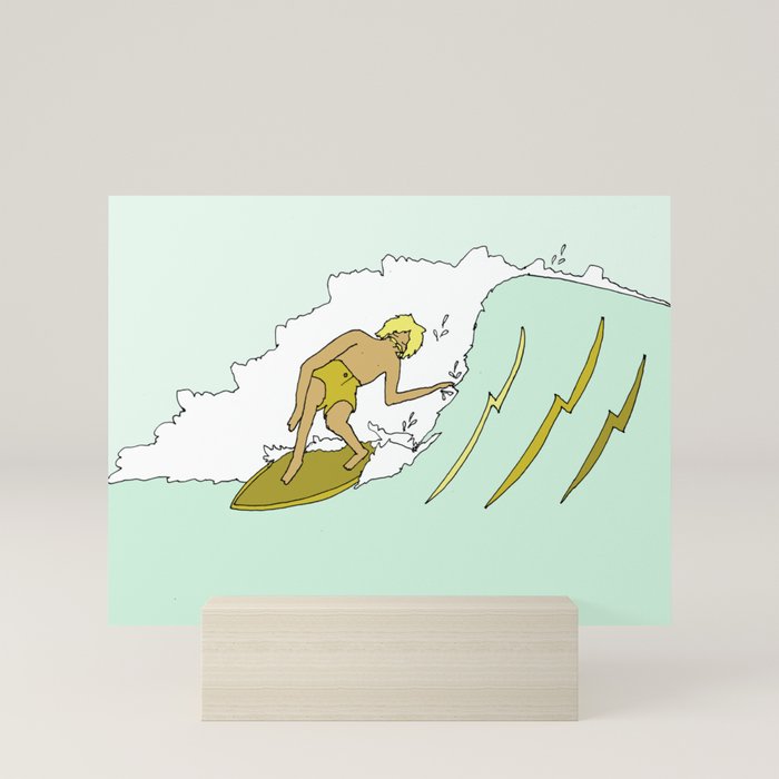 70s outer banks surf // retro surf by surfy birdy Mini Art Print