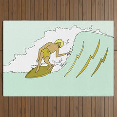 70s outer banks surf // retro surf by surfy birdy Outdoor Rug