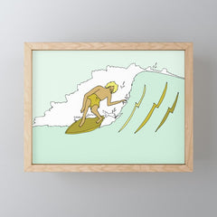 70s outer banks surf // retro surf by surfy birdy Mini Art Print