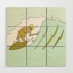 70s outer banks surf // retro surf by surfy birdy Wood Wall Art