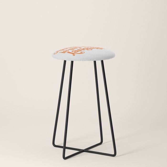 "Whiskey Is My Love Language" Cute Orange Typography Design For Whiskey Lovers! Stool