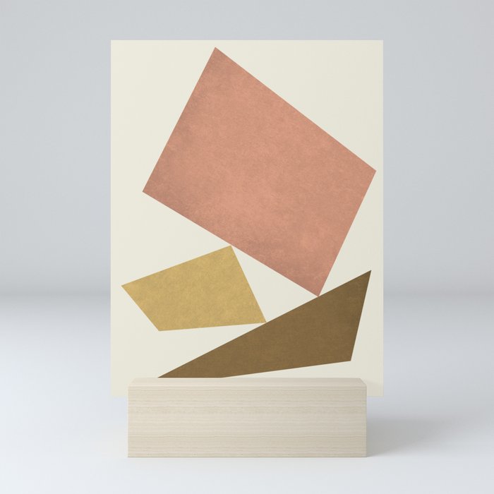3 Forms Composition - Pink Mini Art Print