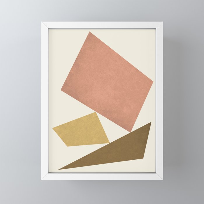 3 Forms Composition - Pink Mini Art Print