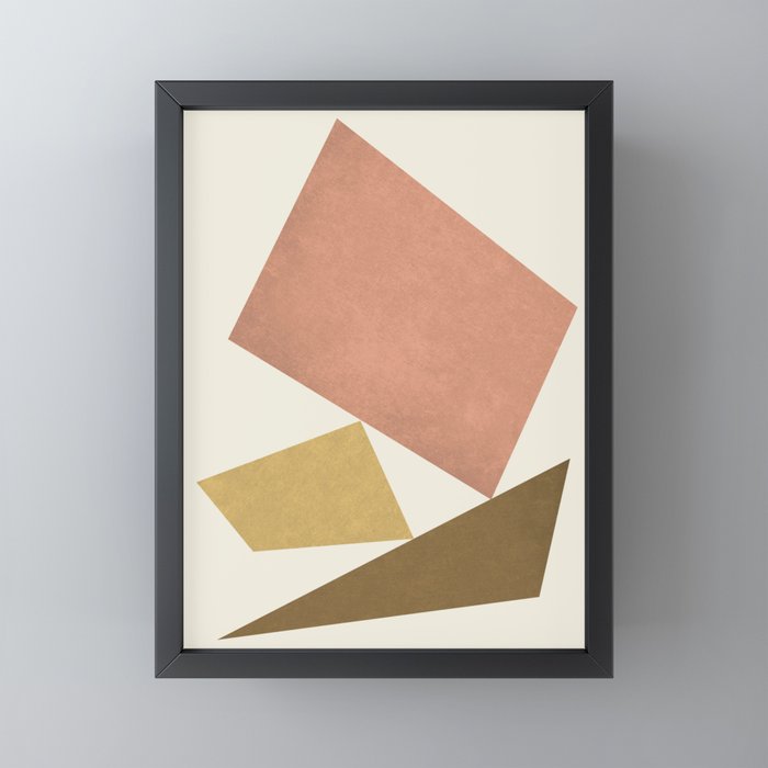 3 Forms Composition - Pink Mini Art Print
