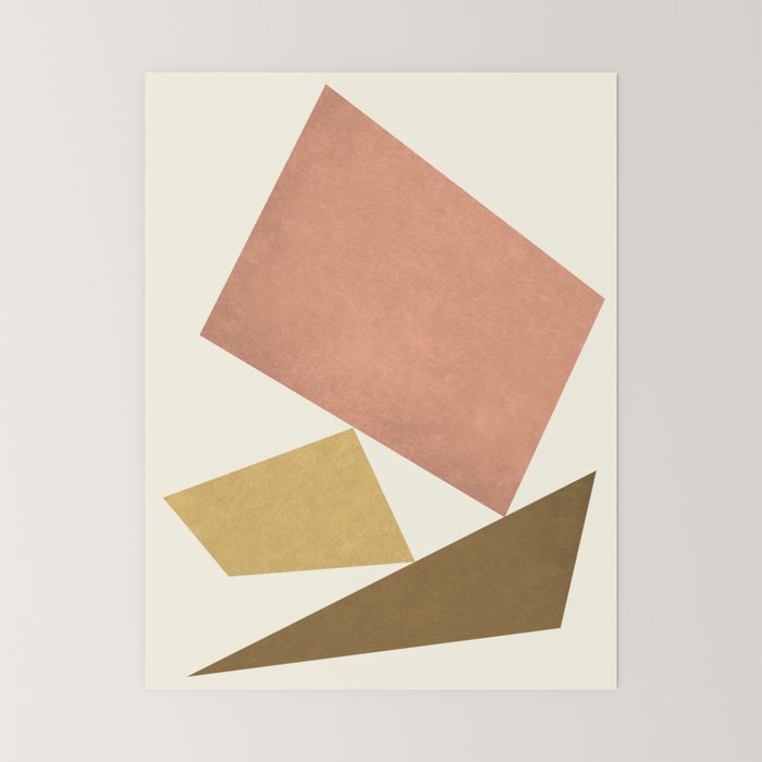 3 Forms Composition - Pink Mini Art Print