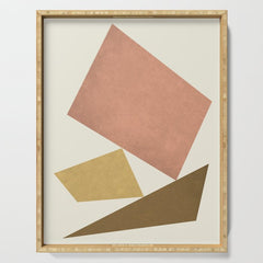 3 Forms Composition - Pink Serving Tray