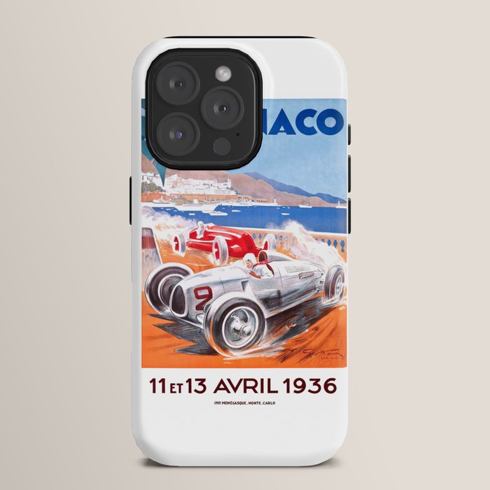 1936 Monaco Grand Prix Race Poster  iPhone Case