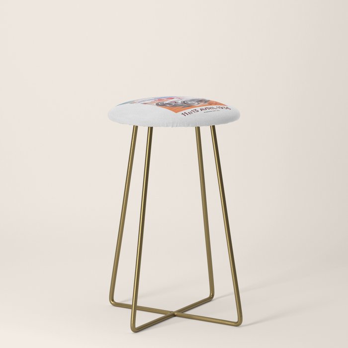 1936 Monaco Grand Prix Race Poster  Stool