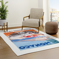 1936 Monaco Grand Prix Race Poster  Rug