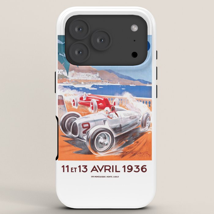 1936 Monaco Grand Prix Race Poster  iPhone Case