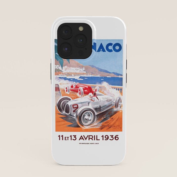 1936 Monaco Grand Prix Race Poster  iPhone Case