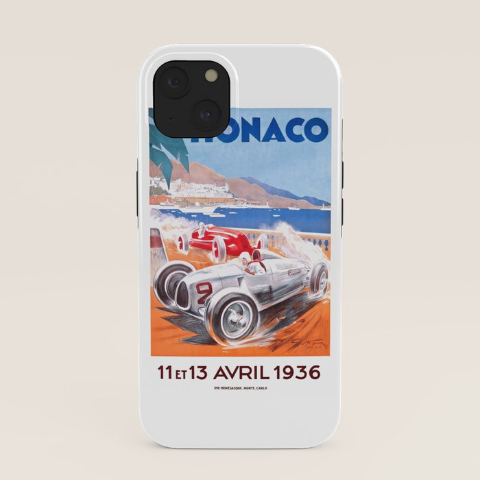 1936 Monaco Grand Prix Race Poster  iPhone Case