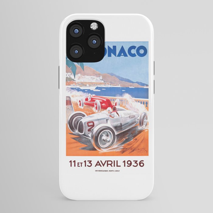 1936 Monaco Grand Prix Race Poster  iPhone Case