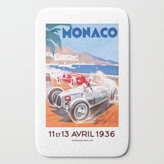1936 Monaco Grand Prix Race Poster  Bath Mat