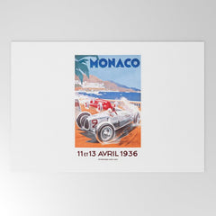 1936 Monaco Grand Prix Race Poster  Welcome Mat