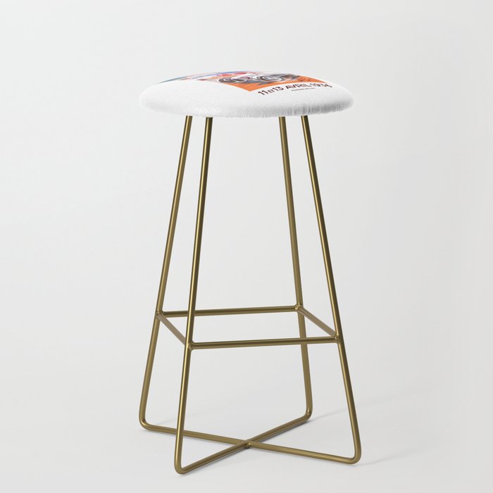 1936 Monaco Grand Prix Race Poster  Stool