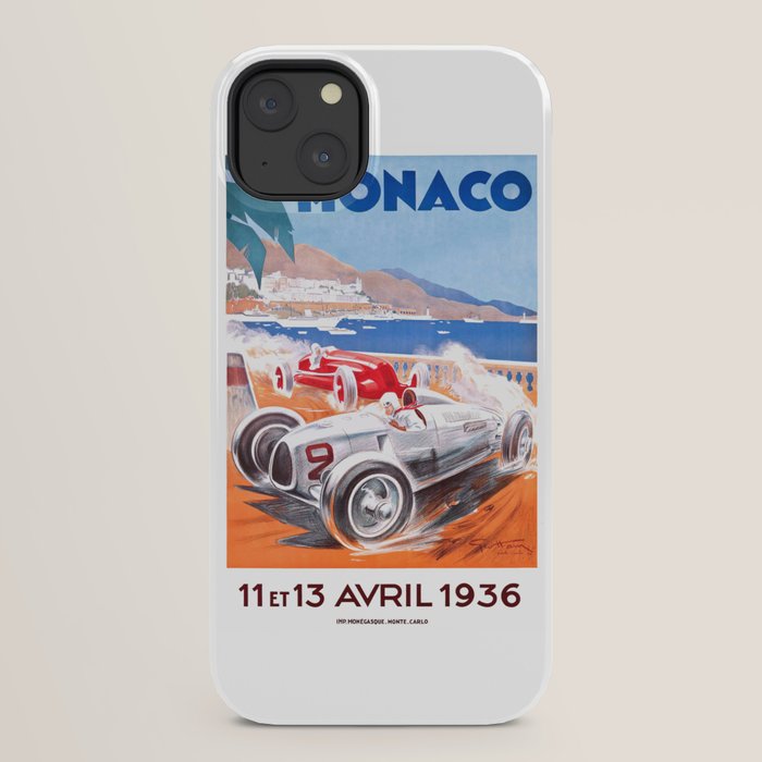 1936 Monaco Grand Prix Race Poster  iPhone Case
