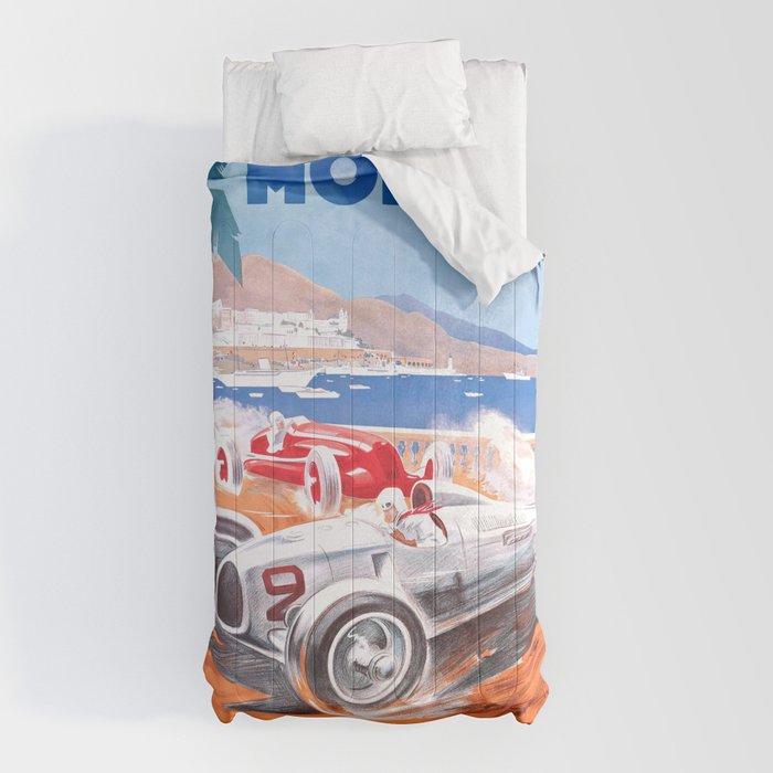 1936 Monaco Grand Prix Race Poster  Comforter