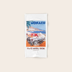 1936 Monaco Grand Prix Race Poster  Bath Towel
