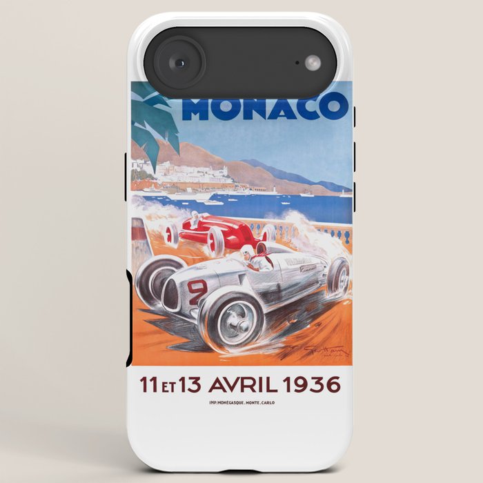1936 Monaco Grand Prix Race Poster  iPhone Case