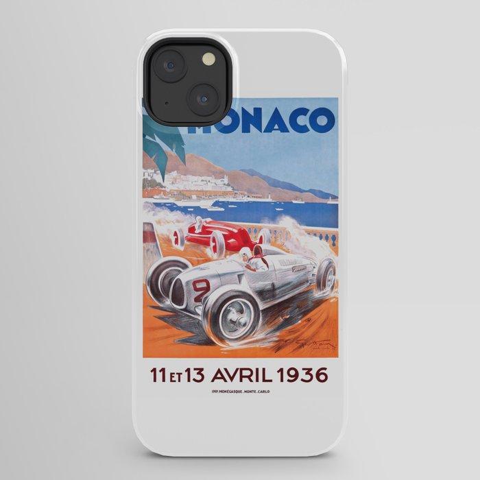 1936 Monaco Grand Prix Race Poster  iPhone Case