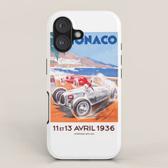 1936 Monaco Grand Prix Race Poster  iPhone Case