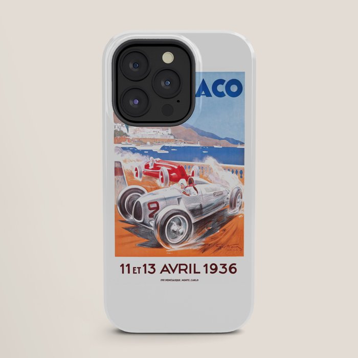 1936 Monaco Grand Prix Race Poster  iPhone Case