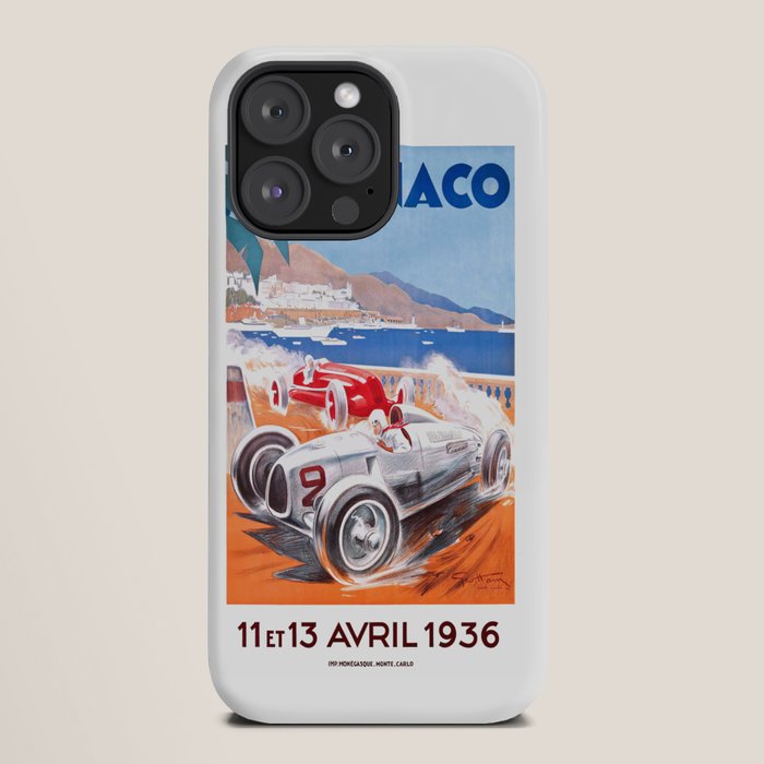1936 Monaco Grand Prix Race Poster  iPhone Case