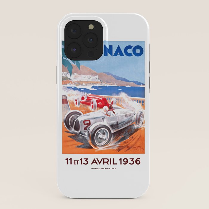 1936 Monaco Grand Prix Race Poster  iPhone Case